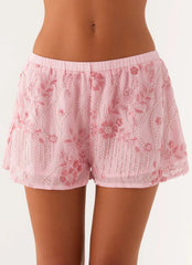 Mercer Sequin Mini Shorts - Pink