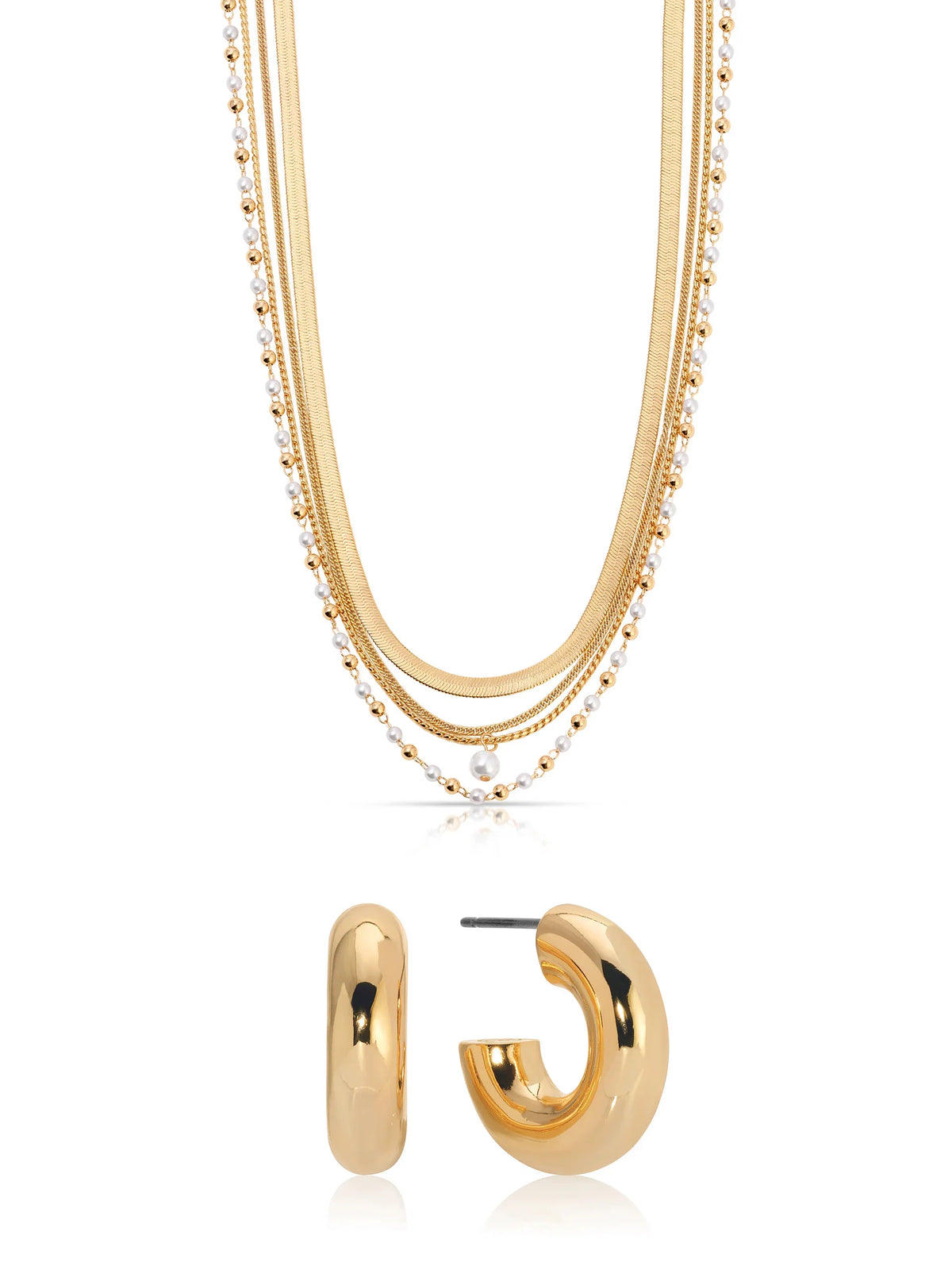 Hoop & Pearl Layers Set