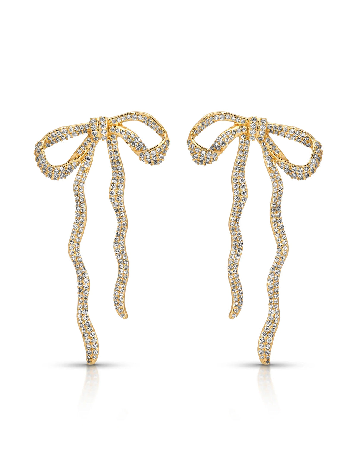Pave Bow Earrings