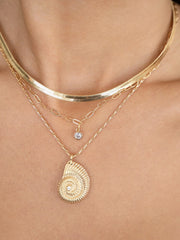 Nautilus Shell Pendant Layered Necklace