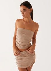 Brightside Rhinestone Tube Top - Silver