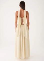 Elianah Scarf Maxi Dress - Yellow