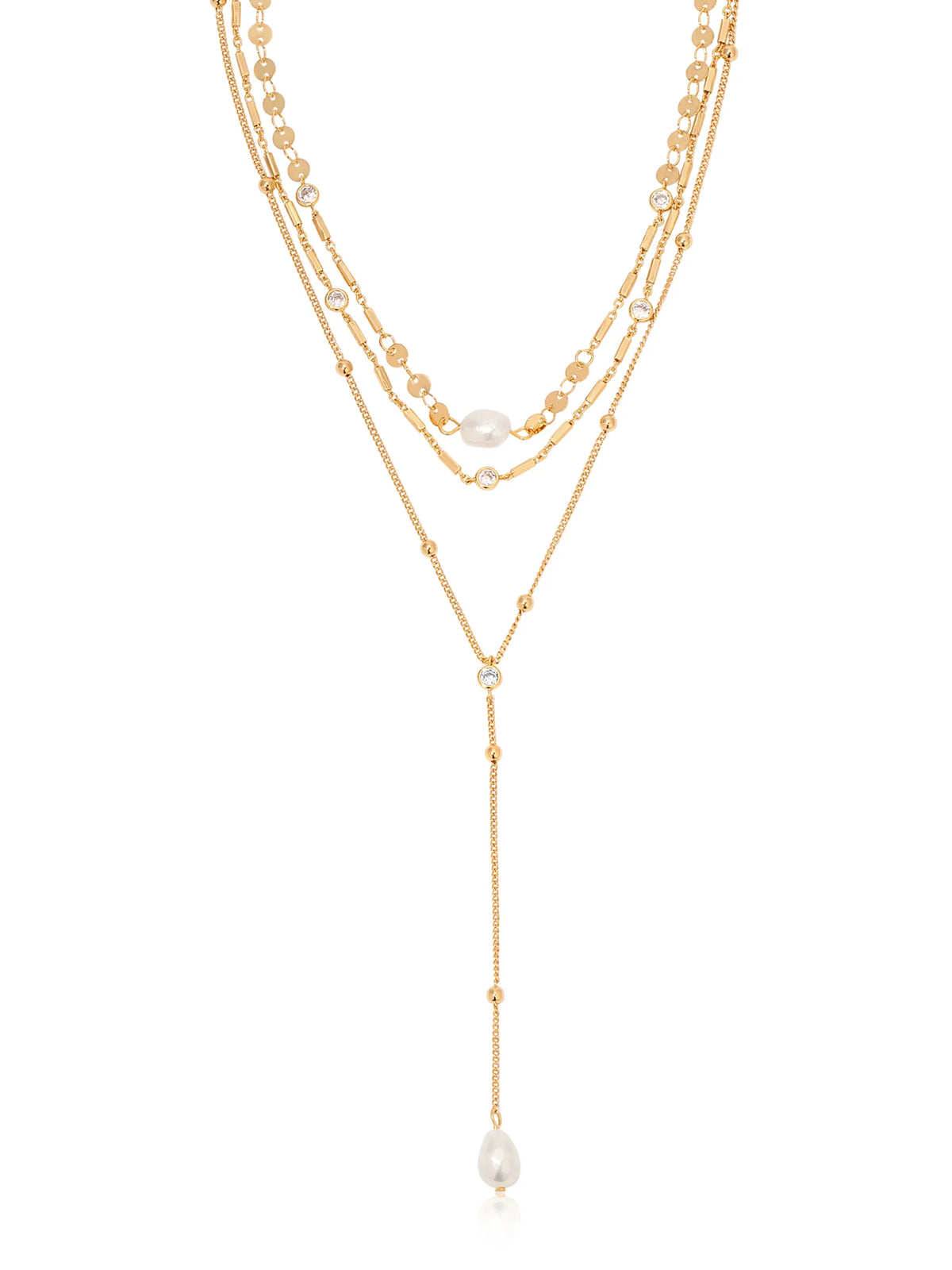 Forever Falling Pearl Lariat