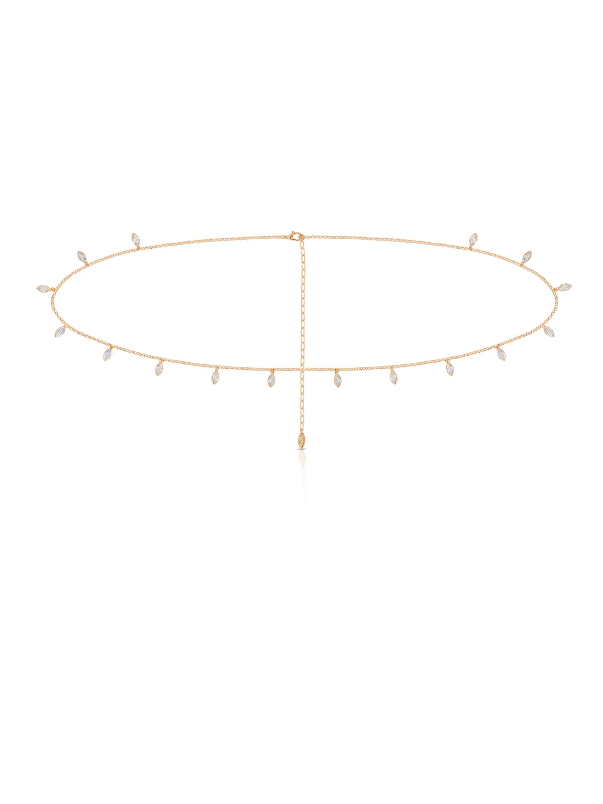 Crystal Droplet Thin Cha Body Chain