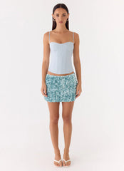 Ania Corset Top - Blue