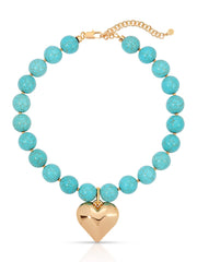 Luck and Love Turquoise Heart Necklace