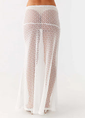 Velli Crochet Maxi Skirt - White