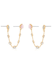 Double Piercing Rose Earrings