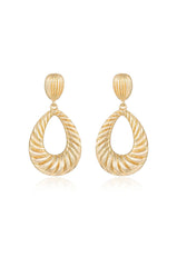 Teardrop Wave Detailed Earrings