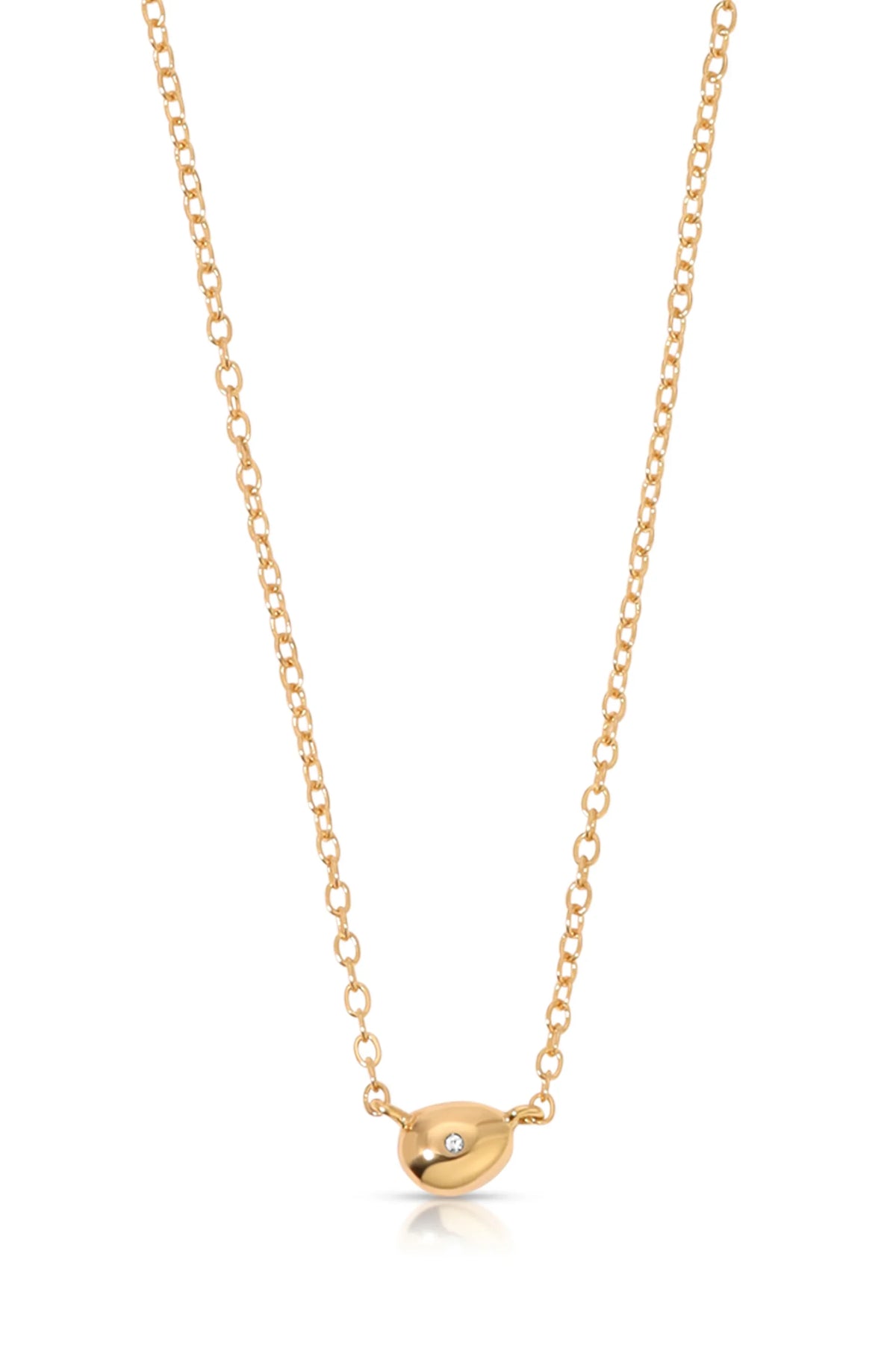 Polished Dainty Pebble Necklace