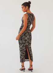 All Eyes On Me Maxi Dress - Petal Gloom