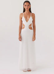 Enchanted Melodies Maxi Dress - White