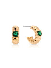 Ribbed Small Hoops