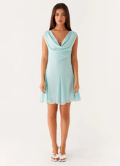 Shayla Mini Dress - Turquoise