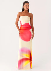 Iroha Strapless Maxi Dress - Frangipani Yellow