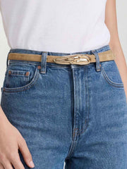 Liquid Luxe Belt in Shiitake Suede