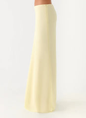 Star Girl Chiffon Maxi Skirt - Yellow