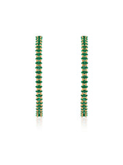 Emerald Marquise Hoops