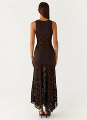 Koka Lace Maxi Dress - Cool Chocolate
