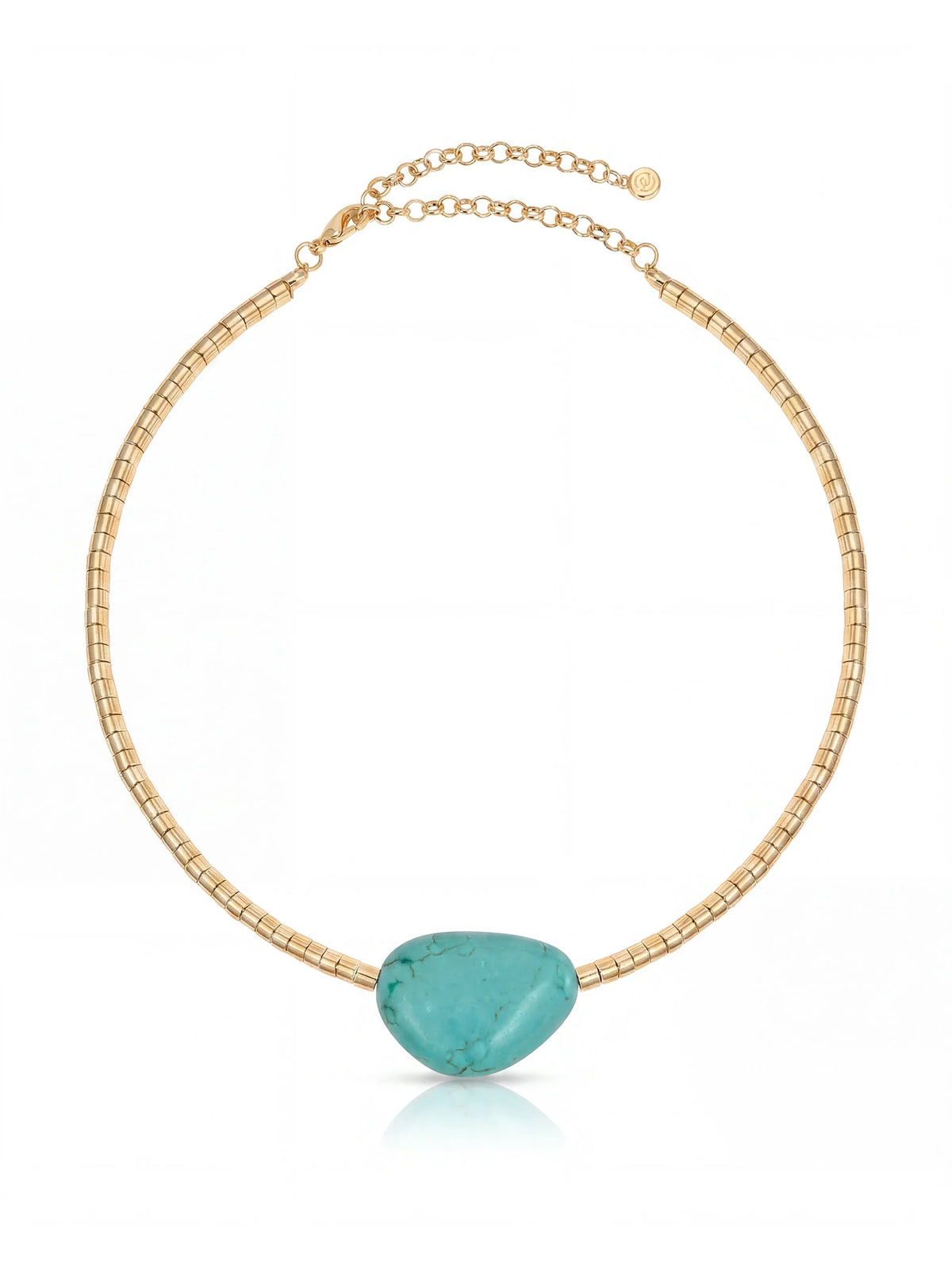 Beaded Turquoise Nugget Necklace