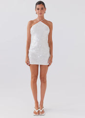 Glitz And Glamour Sequin Mini Dress - Crystal Cloud