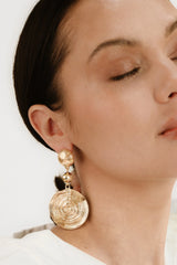 Swirl Pendant Dangle Earrings