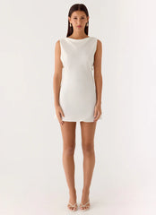 Tuscan Glow Chiffon Mini Dress - Ivory
