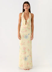 Tedder Halter Maxi Dress - Spring Meadow