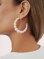 Pearl Bubble Hoops