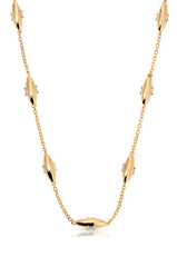 Oval Dome Baguette Necklace