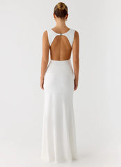 Cherry Sky Maxi Dress - White