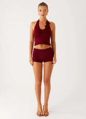 Miffy Mini Shorts - Maroon