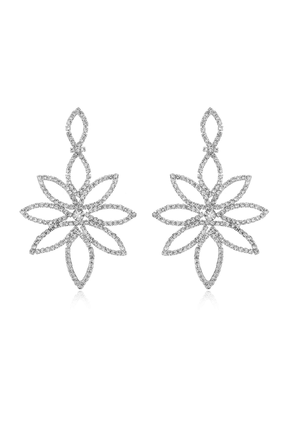 Crystal Bouquet Statement Earrings