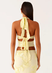 Radiate Halterneck Top - Yellow