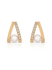 Pavé and Pearl Earrings