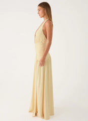 Makena Halter Maxi Dress - Yellow
