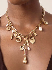 Melting Metal Charm Lariat