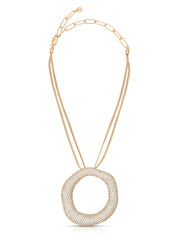 Open Circle Pavè Necklace
