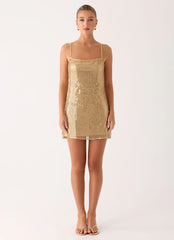 Kaitlin Mini Dress - Gold