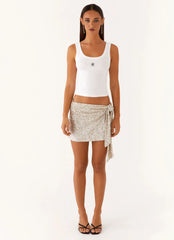 Jazmine Mini Skirt - Silver