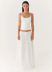 Yours To Keep Maxi Skirt - White
