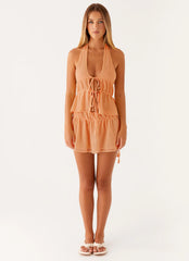 Dione Halter Top - Peach