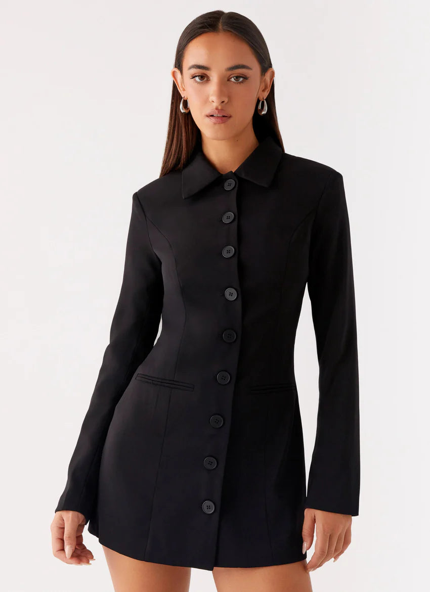 Memphis Blazer Mini Dress - Black