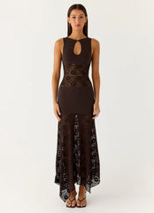 Koka Lace Maxi Dress - Cool Chocolate