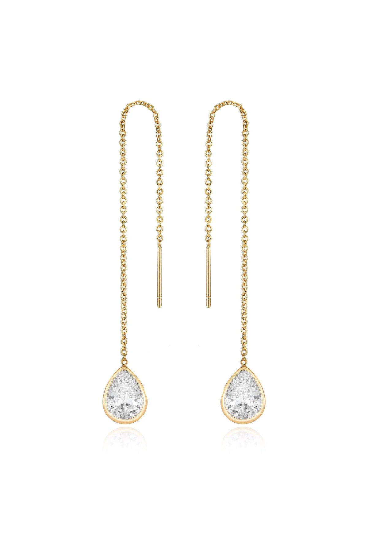 Barely There Chain and Crystal Dangle Earrings