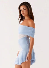 Ocean Road Mini Dress - Blue