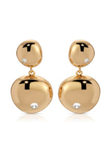 Polished Double Pebble Drop Earrings