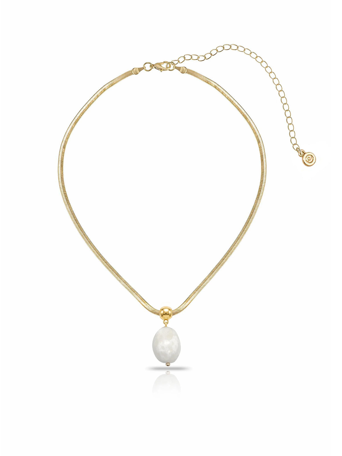 Bone Pendant Snake Chain Necklace