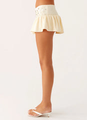 Vegas Nights Low Rise Skort - Yellow