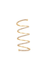 Spiral Down Crystal Ring